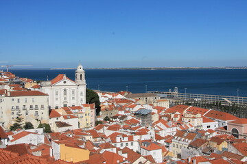 Fototapeta premium Lisbon cityscape in summer