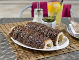 Hungarian Chimney cake Kurtoskalacs as a street food