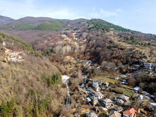 Fototapeta premium Aerial view of Village of Kosovo, Bulgaria