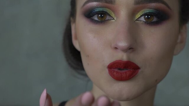 Slow Motion Beautiful exotic woman