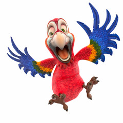 parrot cartoon is surprised