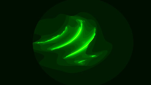 Abstract Stretched Rings Inside a Warped Spaceball