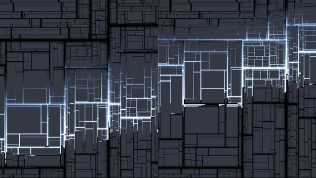 Lights Pulsing Through Behind Panels Platforms Defrag Disk Storage Display