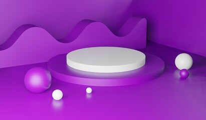 Premium minimal podium studio background for product display. Abstract Background Scene 3d Render for product advertise.