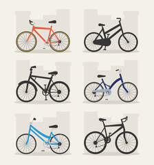 bicycles types set