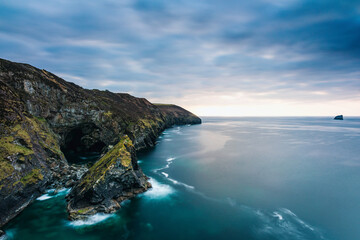 Fototapeta na wymiar Cliffs in St Agnes, Cornwall, England, Europe
