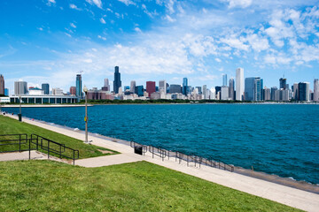 City of Chicago Skyline and the Lake Michigan,  Illinois, USA