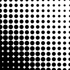 Vector halftone dots background, fading dot effect