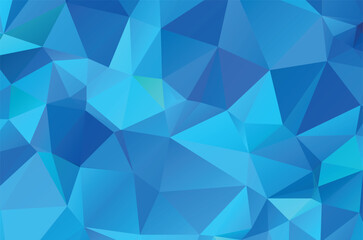 Blue vivid polygonal mosaic background, creative design templates Illustration