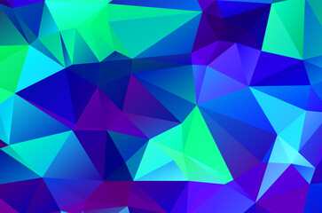 Fototapeta premium Blue vivid polygonal mosaic background, creative design templates Illustration