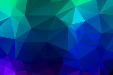 Obraz premium Blue vivid polygonal mosaic background, creative design templates Illustration