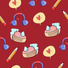 Spas pattern seamless rest pattern relax pattern self care pattern for textiles baby fabric