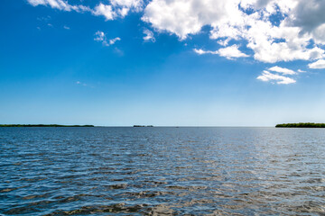 Seascape of the Caribbean sea in Cuba