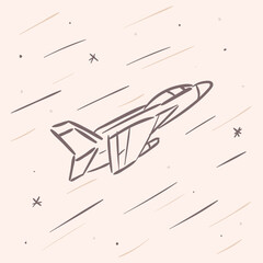 handrawn rocket icon