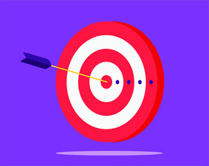 Target with arrow icon vector illustration concept.