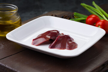 Raw chicken liver