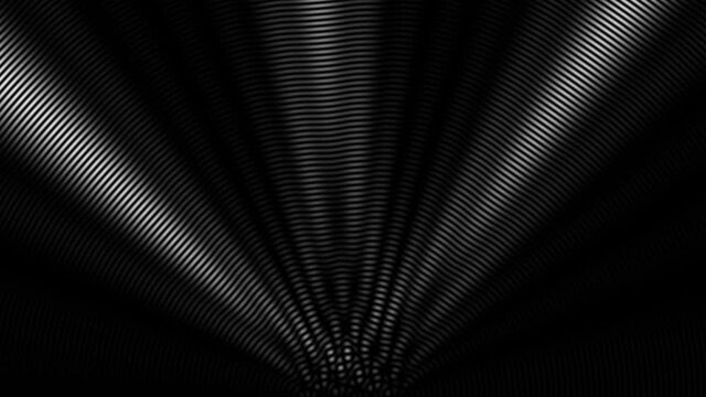 Interfering Mesh of Lines Projected From Lower Centre Ceiling Light Spotlight