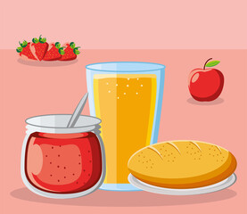 breakfast bread juice