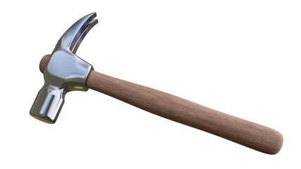 The claw hammer isolated on white background.