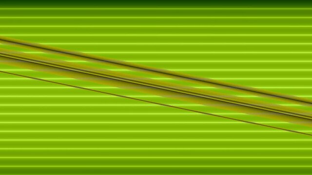Lines of Pea Dark Green Light Oscillating Over Rows of Lasers
