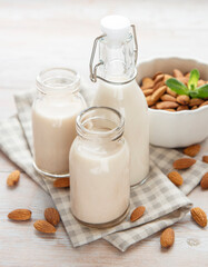 Almond milk and almonds
