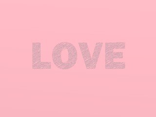 Pink Background. Embossed letters 