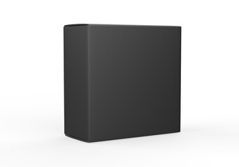 Fototapeta premium Blank white product packaging paper cardboard box. 3d render illustration.