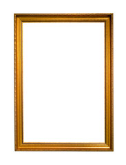 Obraz premium vertical narrow gilded wood picture frame cutout