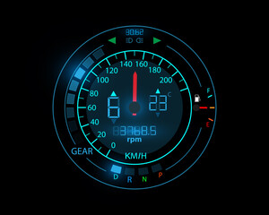 Speedometer car speedometer design technology illustration eps10 vector