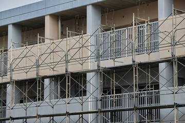 住宅メンテナンス用の足場の様子