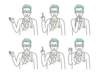 simple illustration of male doctor