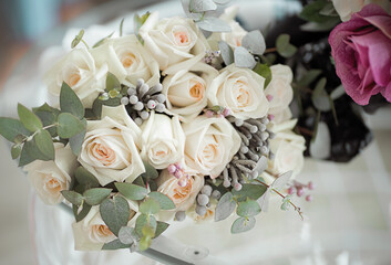 wedding bouquet of roses