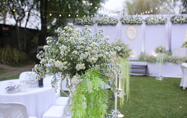 Flower decoration for party, garden wedding