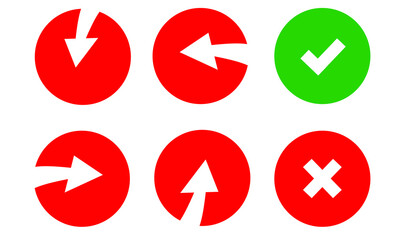 shapes arrow button vector illustration