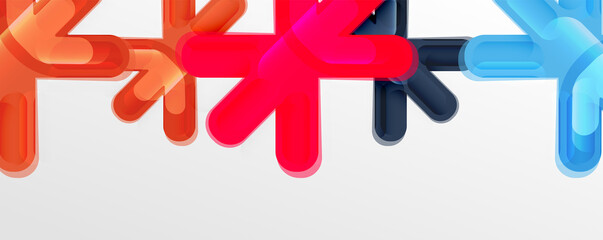 Abstract glossy crosses background for business or technology presentations, internet posters or web brochure covers