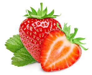 Fresh strawberry isolated on white background