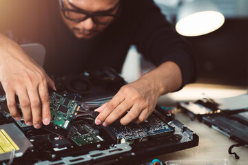 repairing the broken computer