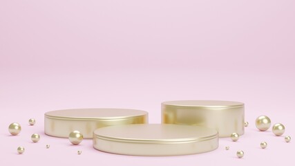 Abstract geometric blank empty space minimal product cosmetic advertising luxury cylinder platform podiums stand show display mock up. pastel colour background studio. 3d rendering.