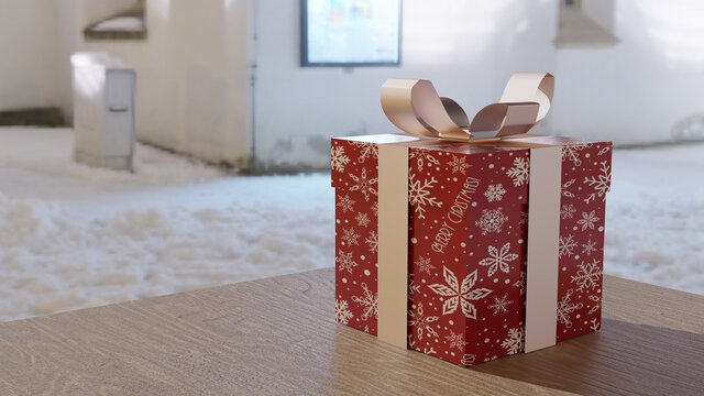 Christmas gift boxes 3d rendering