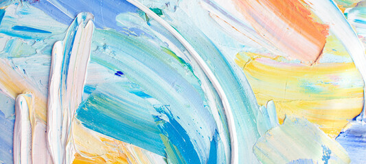 Abstract music background with impasto textures. Oil and acrylic painting closeup. Thick paint texture for jazz music festival banner, template social media creative backdrop. Psychology topic cover.