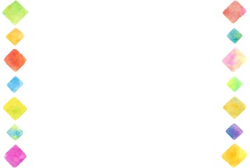 カラフルで綺麗な水彩のフレーム