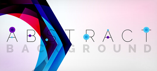 Transparent hexagons geometric shapes abstract background