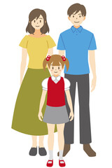 【家族ベクターイラスト素材】核家族のイラスト【人物】