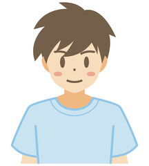 【家族ベクターイラスト素材】小学生くらいの男の子のイラスト【人物】