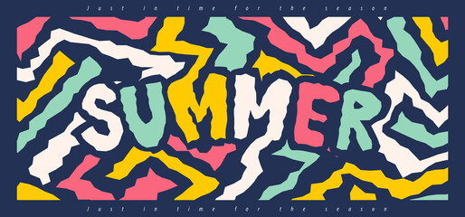 Colorful Summer typography background layout background