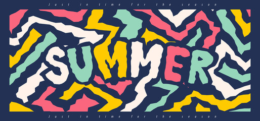 Obraz premium Colorful Summer typography background layout background