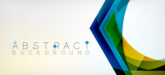 Transparent hexagons geometric shapes abstract background