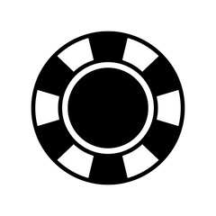 Fototapeta premium Poker chips. Casino chips. Chip vector icon isolated on white background. Vector icon for web application or UI. 