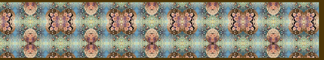 Fototapeta na wymiar Digital textile saree design and colourfull background 