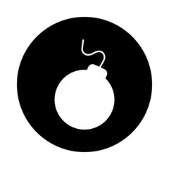 Bomb vector icon isolated on white background. 